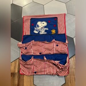 Vintage 1965 Snoopy Woodstock Peanuts 4th Fabric Shoe Organizer Kids Holiday
